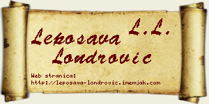 Leposava Londrović vizit kartica